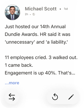 Social post preview