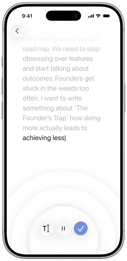 Mondy: record and see your transcript as you speak